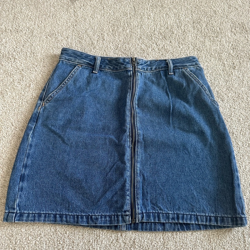 Hollister Zip Up Jean Skirt